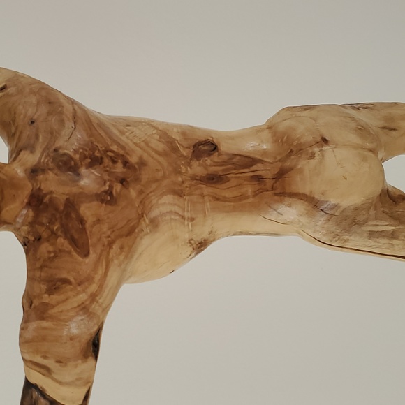 Al One Piece Wood Sculpture - Picture 10 of 12